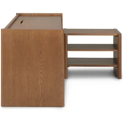Torme L-Shape Desk Set - Smoked Oak