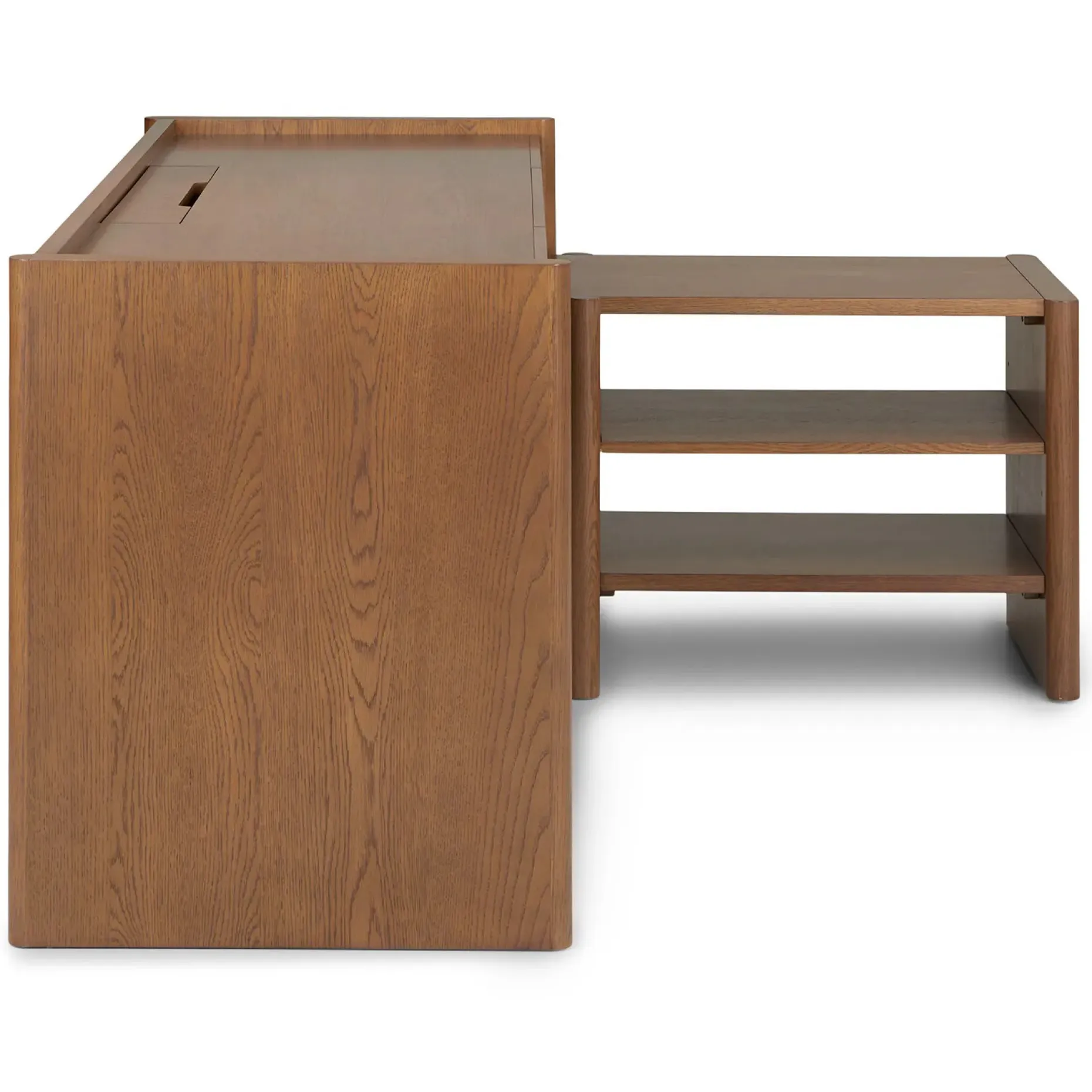 Torme L-Shape Desk Set - Smoked Oak