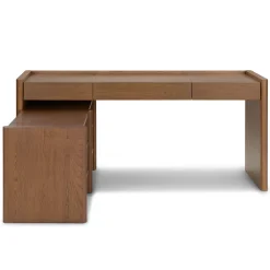 Torme L-Shape Desk Set - Smoked Oak