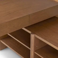 Torme L-Shape Desk Set - Smoked Oak