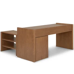 Torme L-Shape Desk Set - Smoked Oak