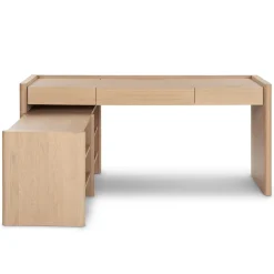 Torme L-Shape Desk Set - White Oak