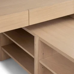 Torme L-Shape Desk Set - White Oak
