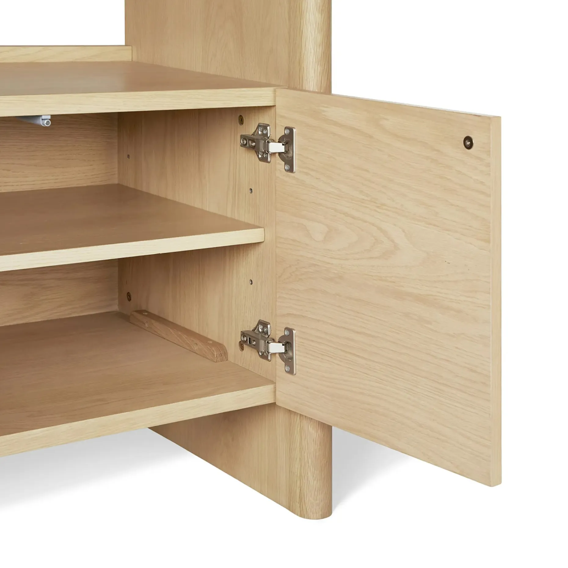Torme 140" Media Storage Set - White Oak