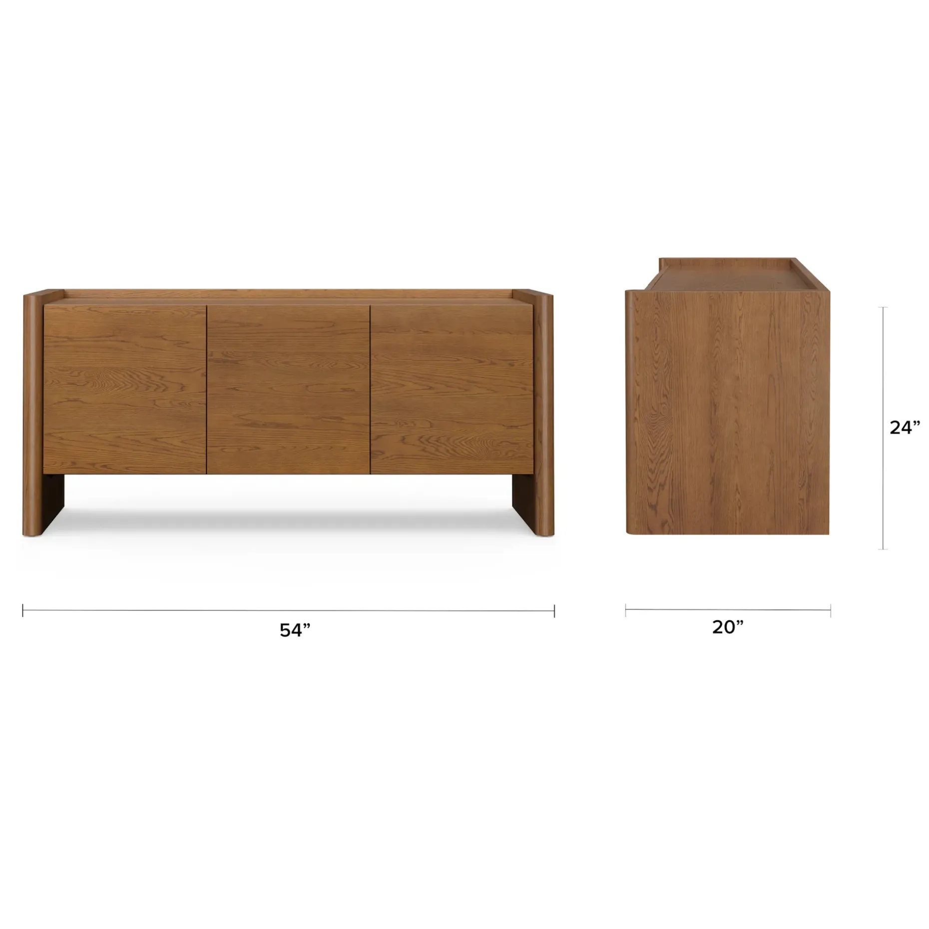 Torme 54" Media Unit - Smoked Oak