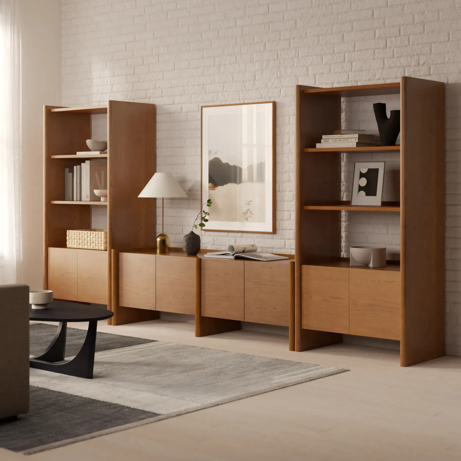 Torme 72" Media Unit - Smoked Oak