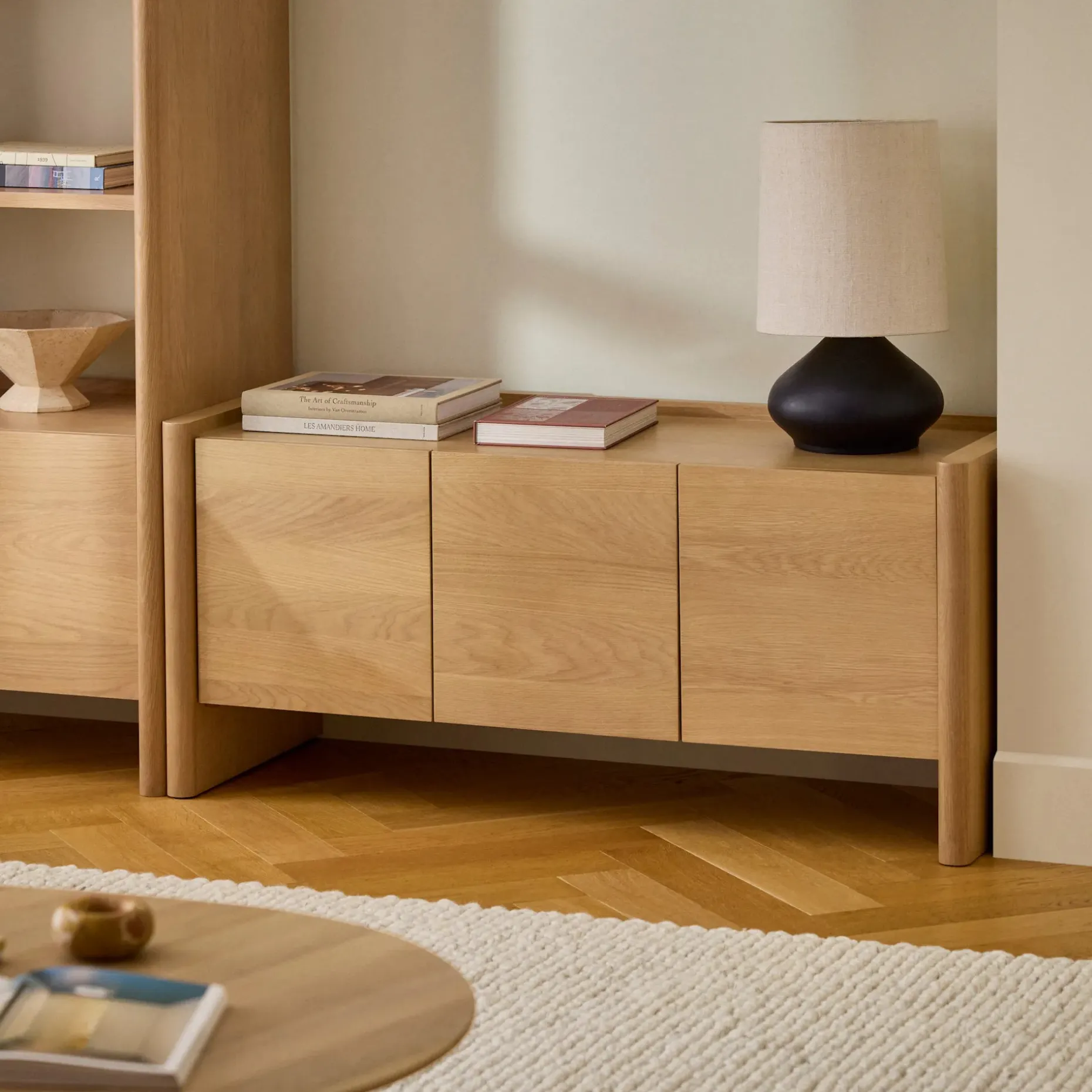 Torme 54" Media Unit - White Oak