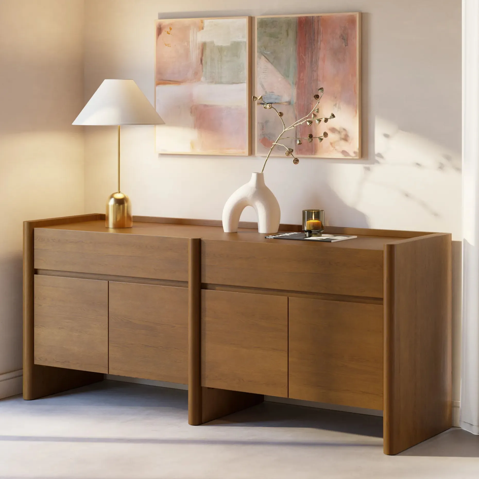 Torme 70" Sideboard - Smoked Oak
