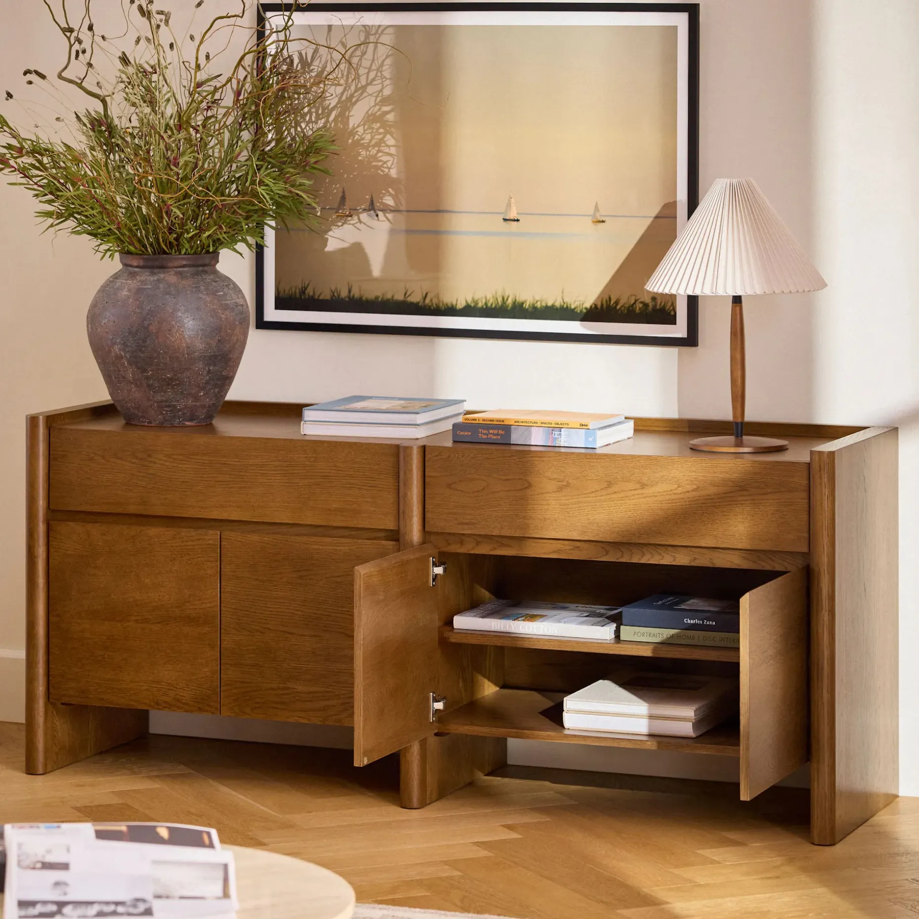 Torme 70" Sideboard - Smoked Oak