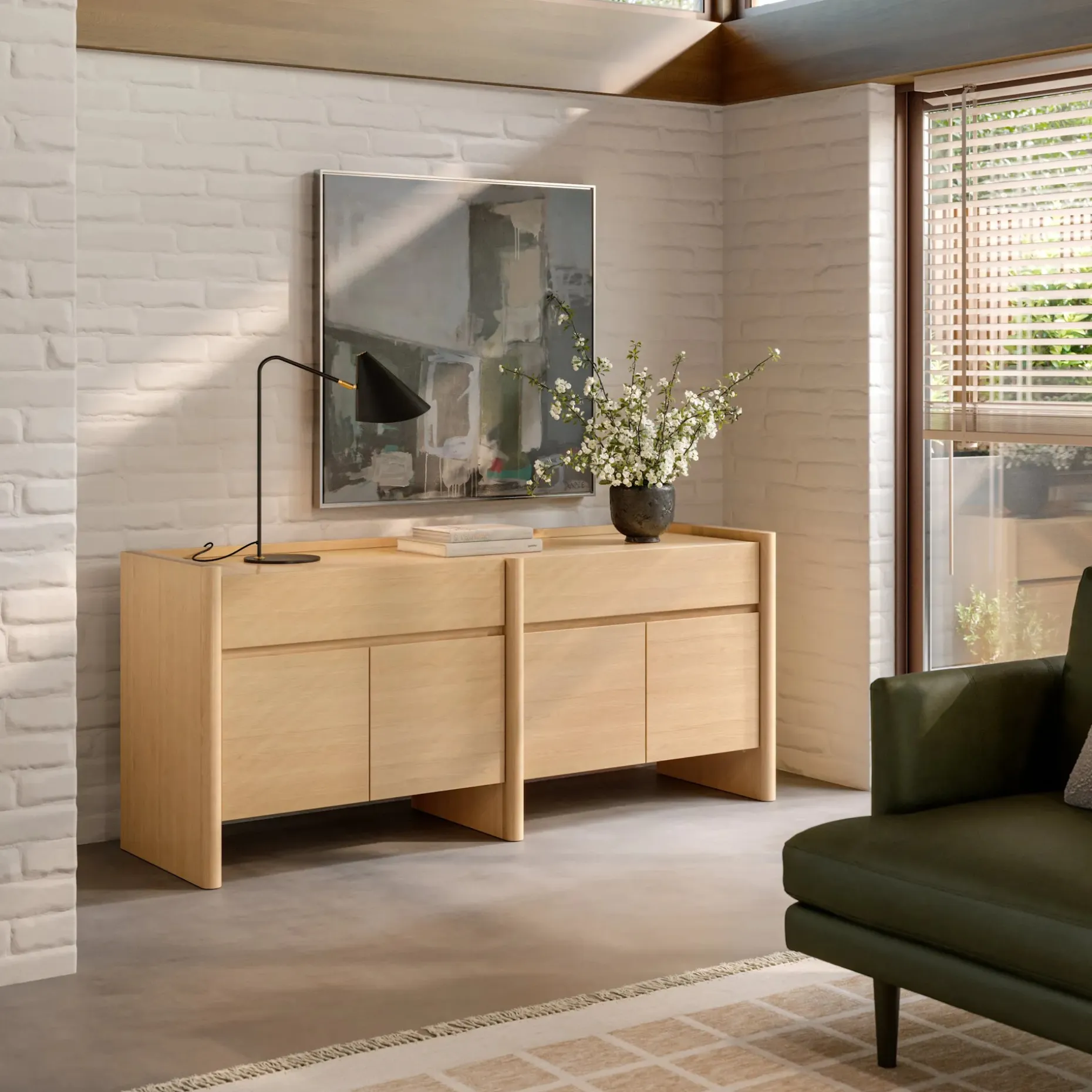 Torme 70" Sideboard - White Oak