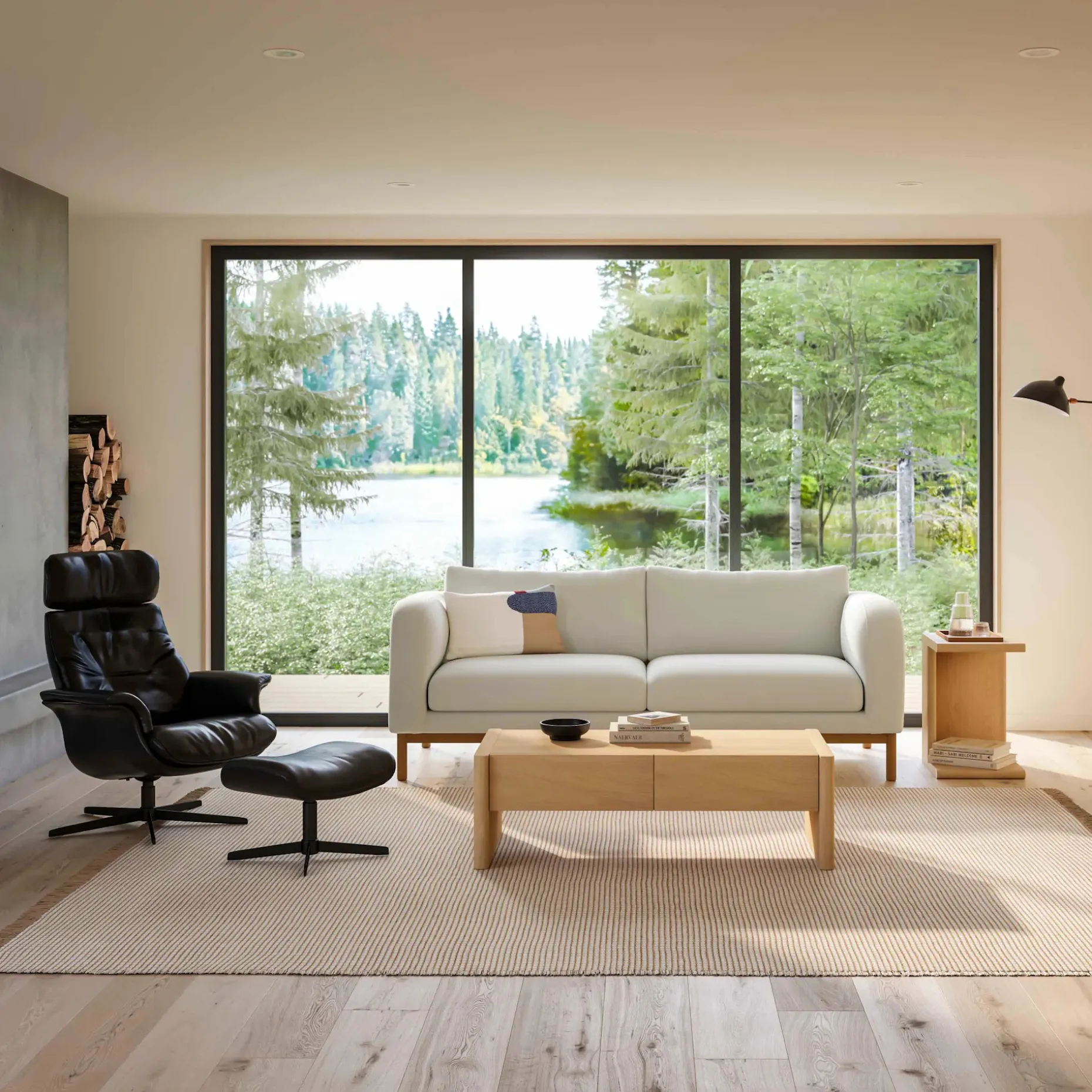 Torme 48" Storage Coffee Table - Smoked Oak