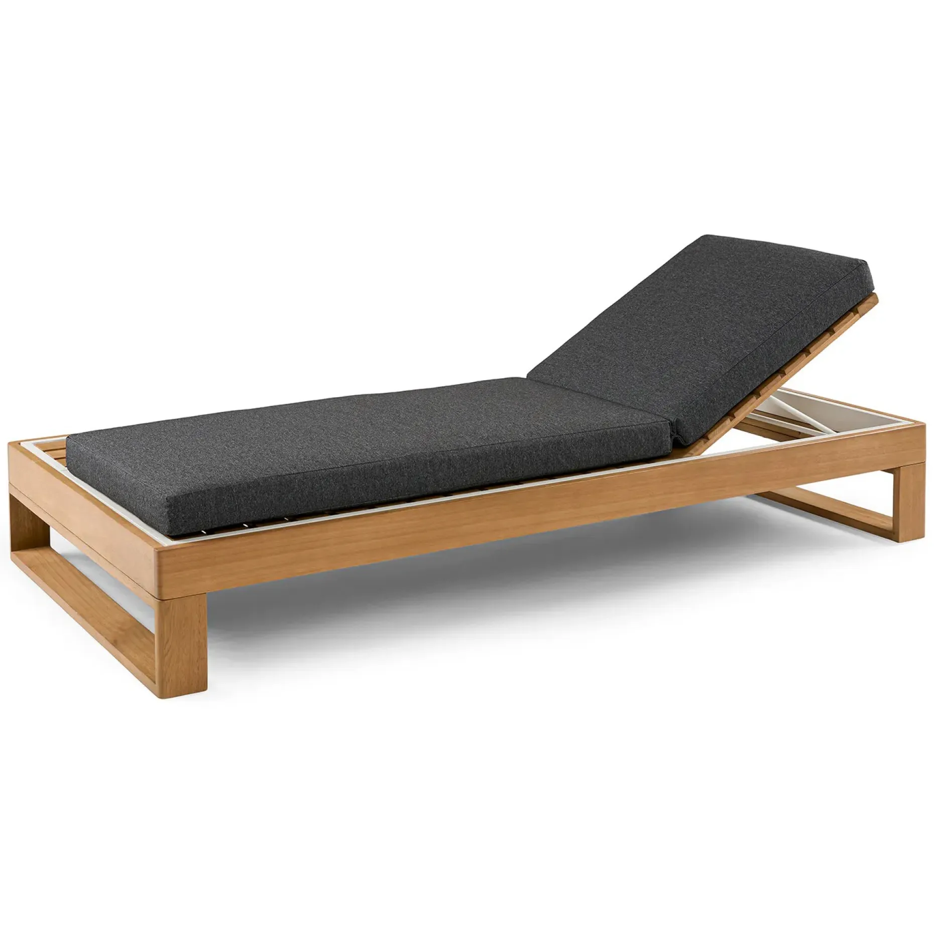 Toro 80.5" Outdoor Chaise Lounge - Dravite Black