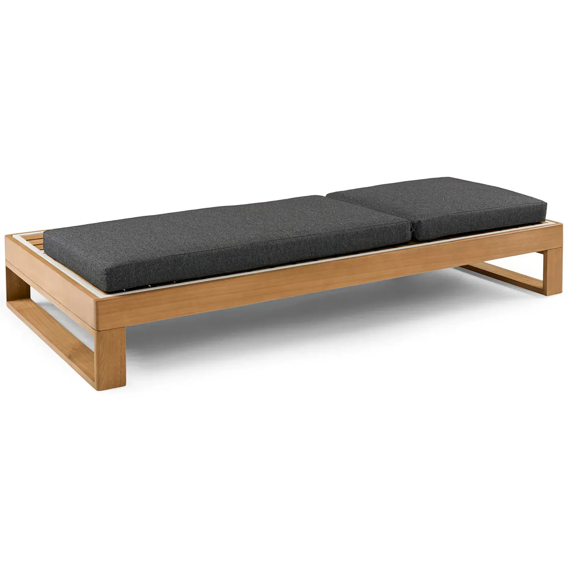Toro 80.5" Outdoor Chaise Lounge - Dravite Black