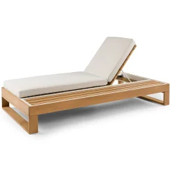 Toro 80.5" Outdoor Chaise Lounge - Dravite Ivory