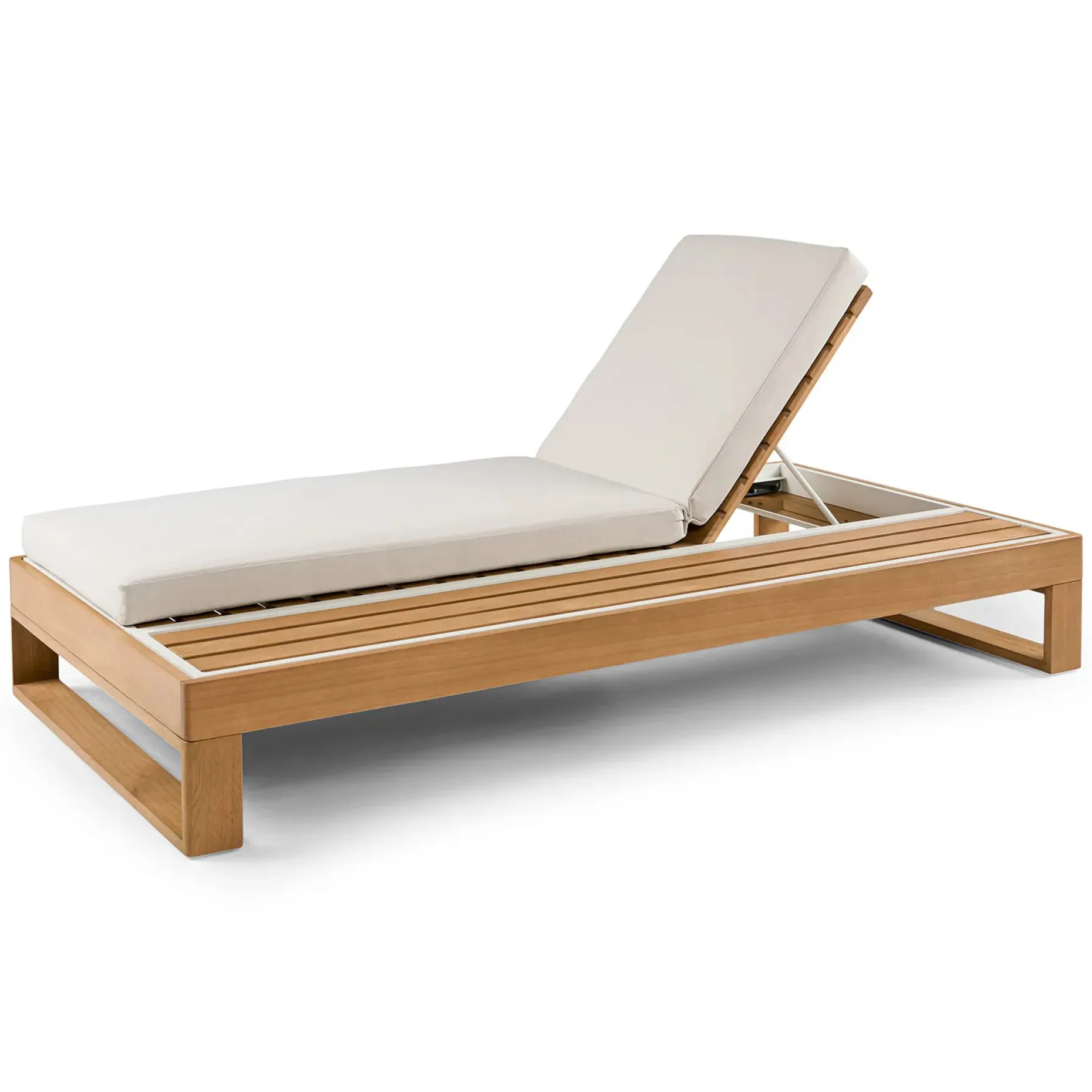 Toro 80.5" Outdoor Chaise Lounge - Dravite Ivory