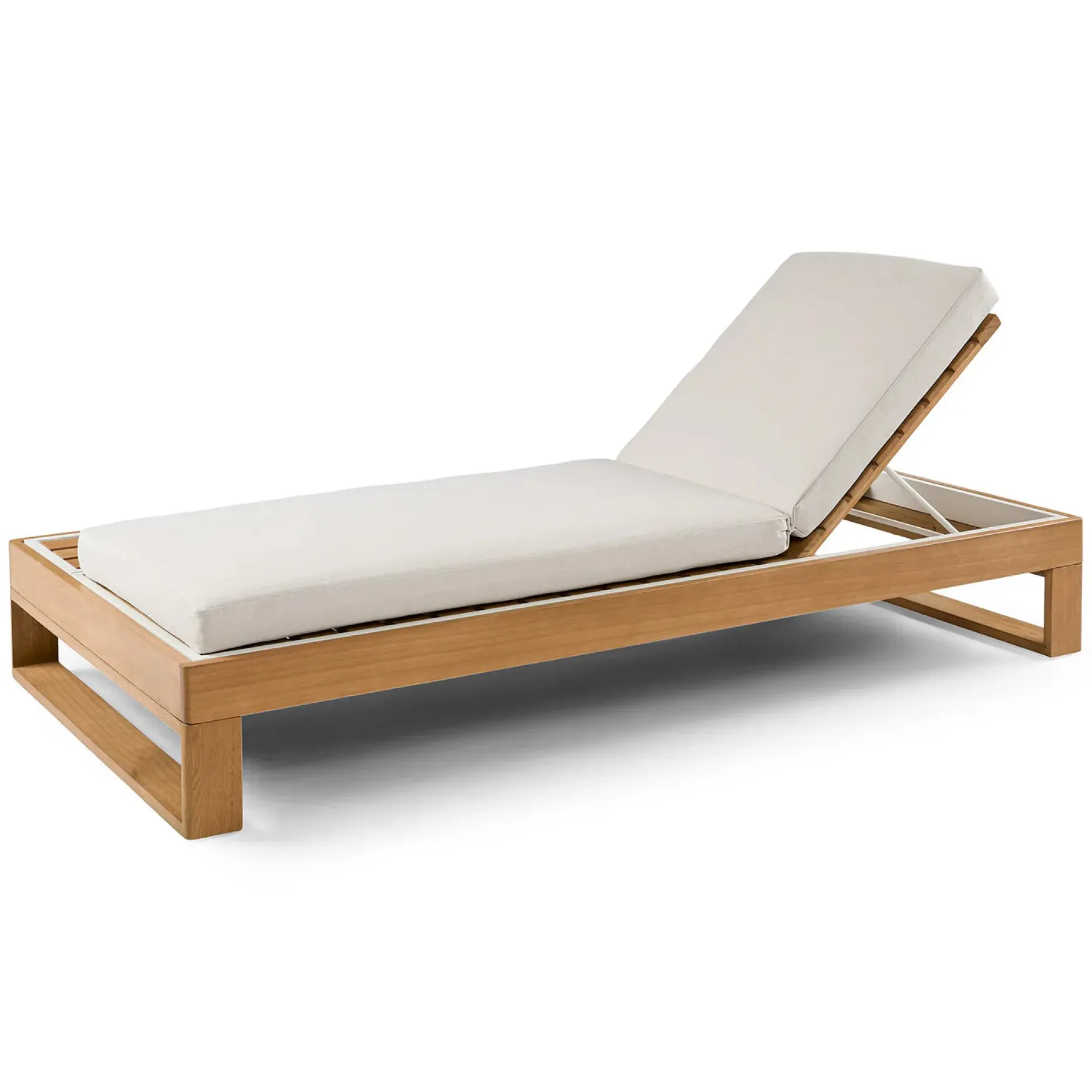 Toro 80.5" Outdoor Chaise Lounge - Dravite Ivory