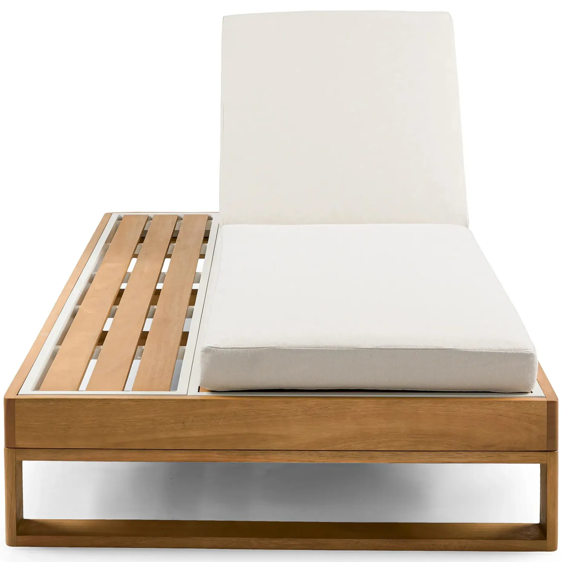 Toro 80.5" Outdoor Chaise Lounge - Dravite Ivory