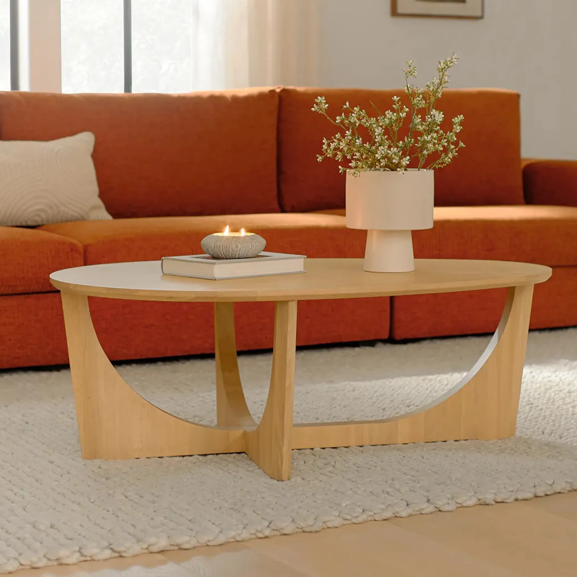 Tovi 42.5" Coffee Table - Oak