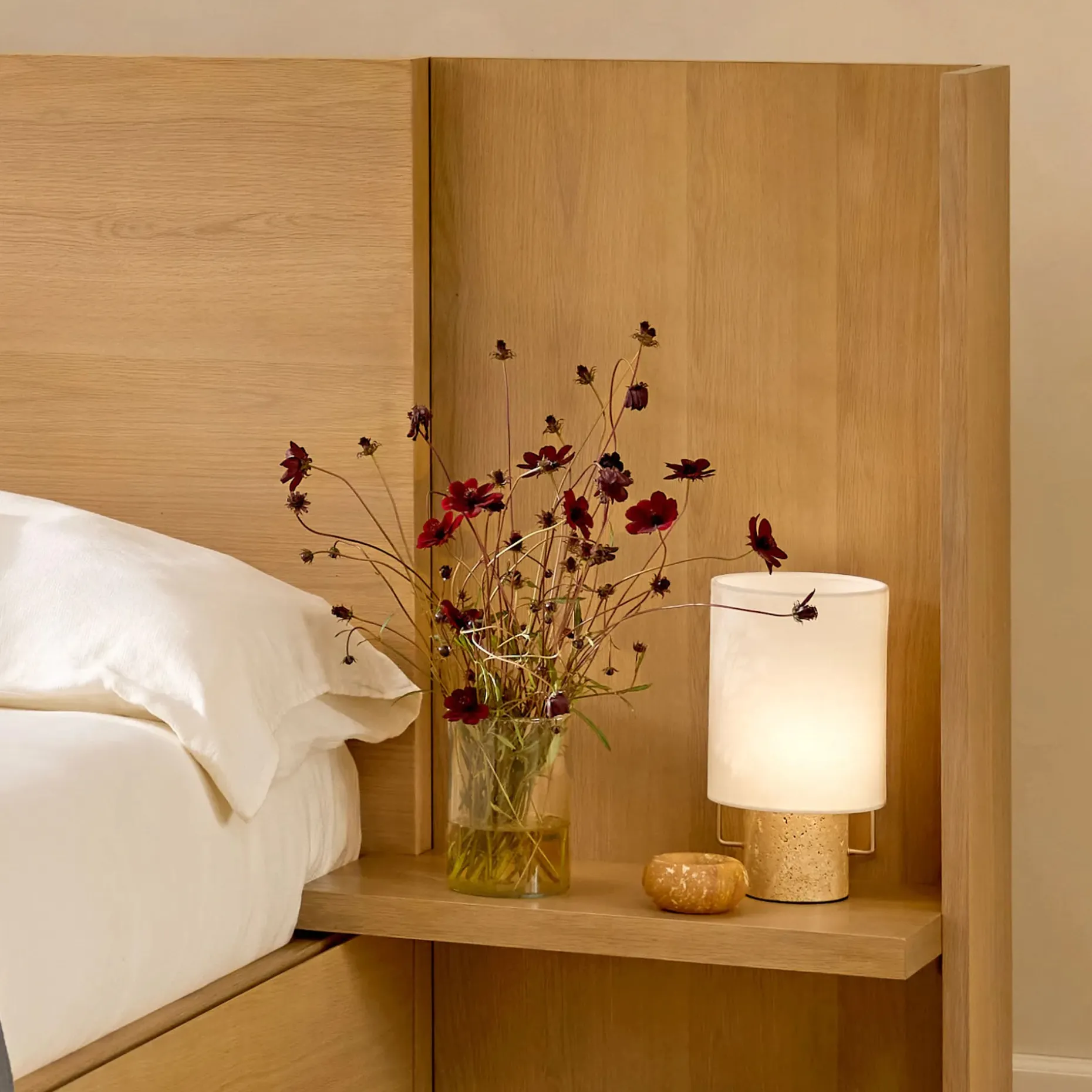 Truro Table Lamp - Travertine