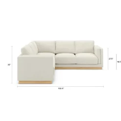 Tully 102.5" Corner Sectional - Savoy Ivory