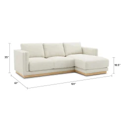 Tully 101" Right Sectional - Savoy Ivory