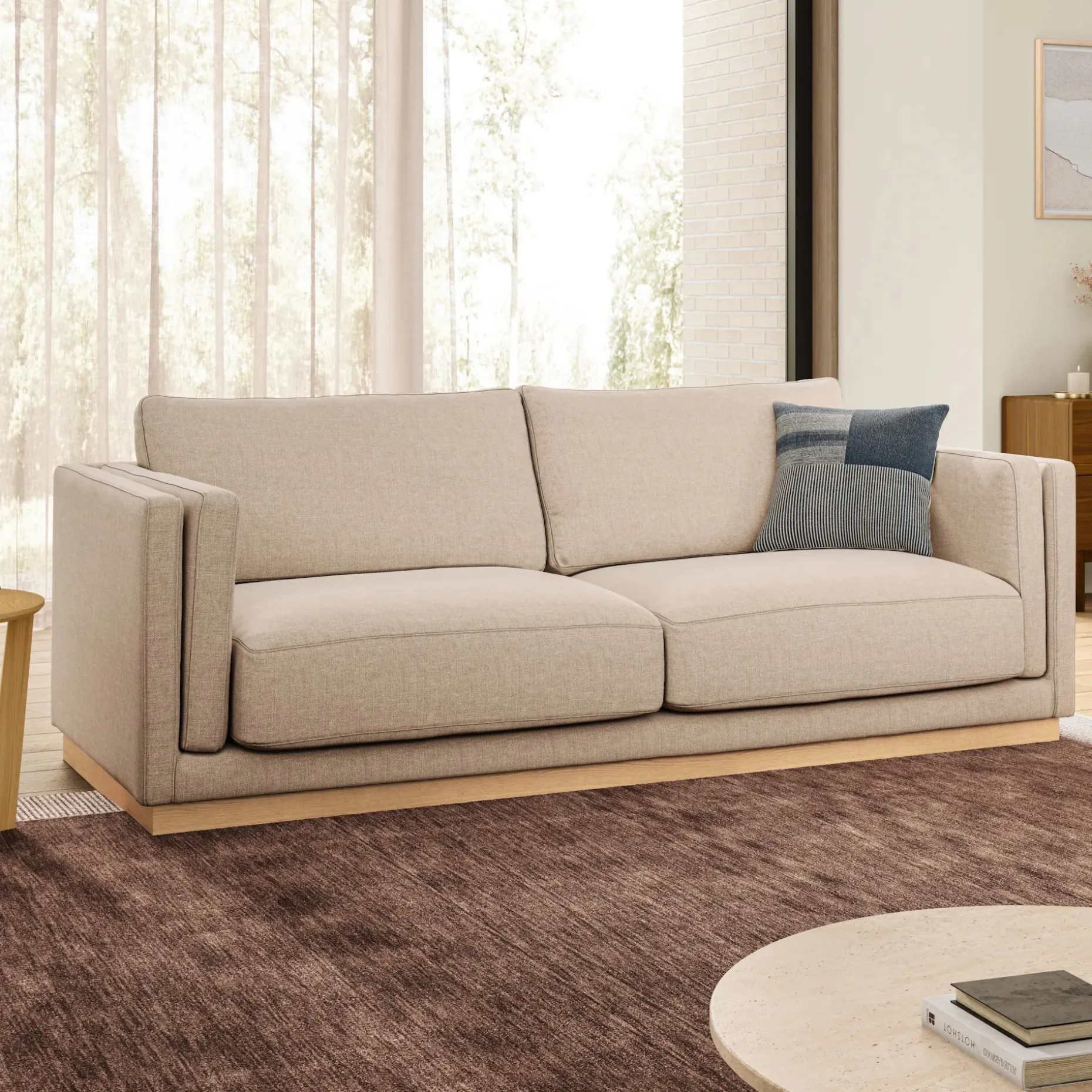 Tully 92" Sofa - Hestia Buff