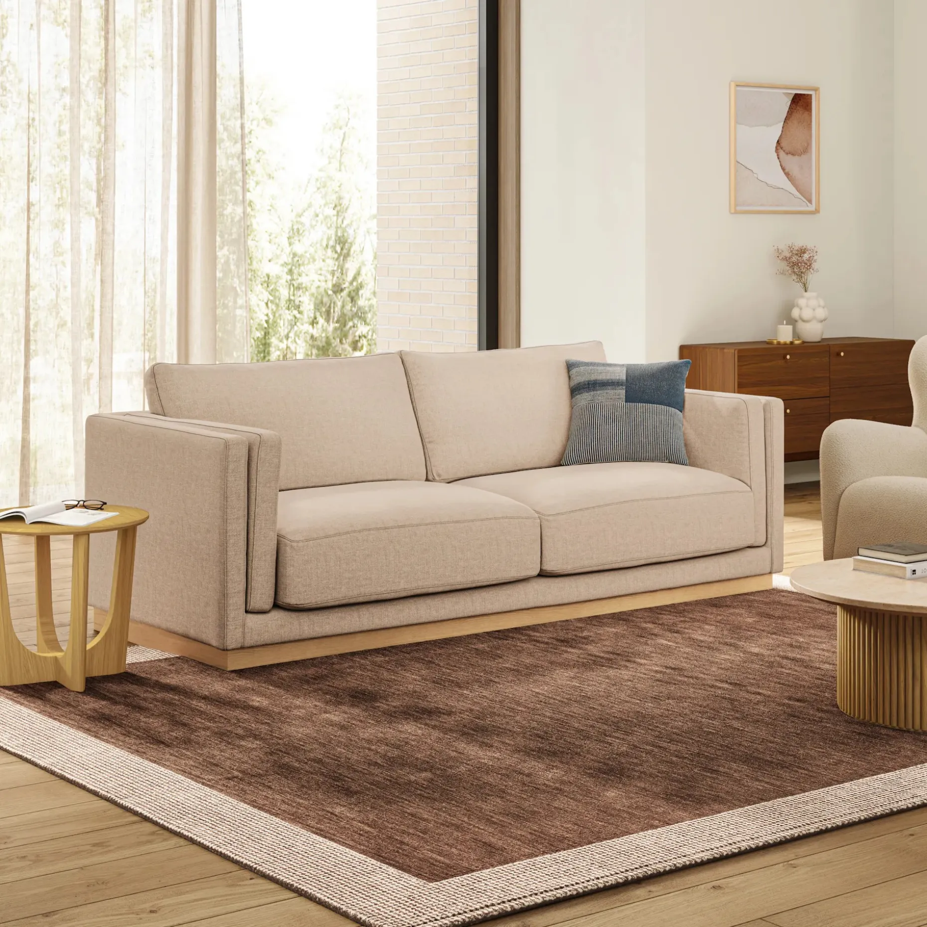 Tully 92" Sofa - Hestia Buff