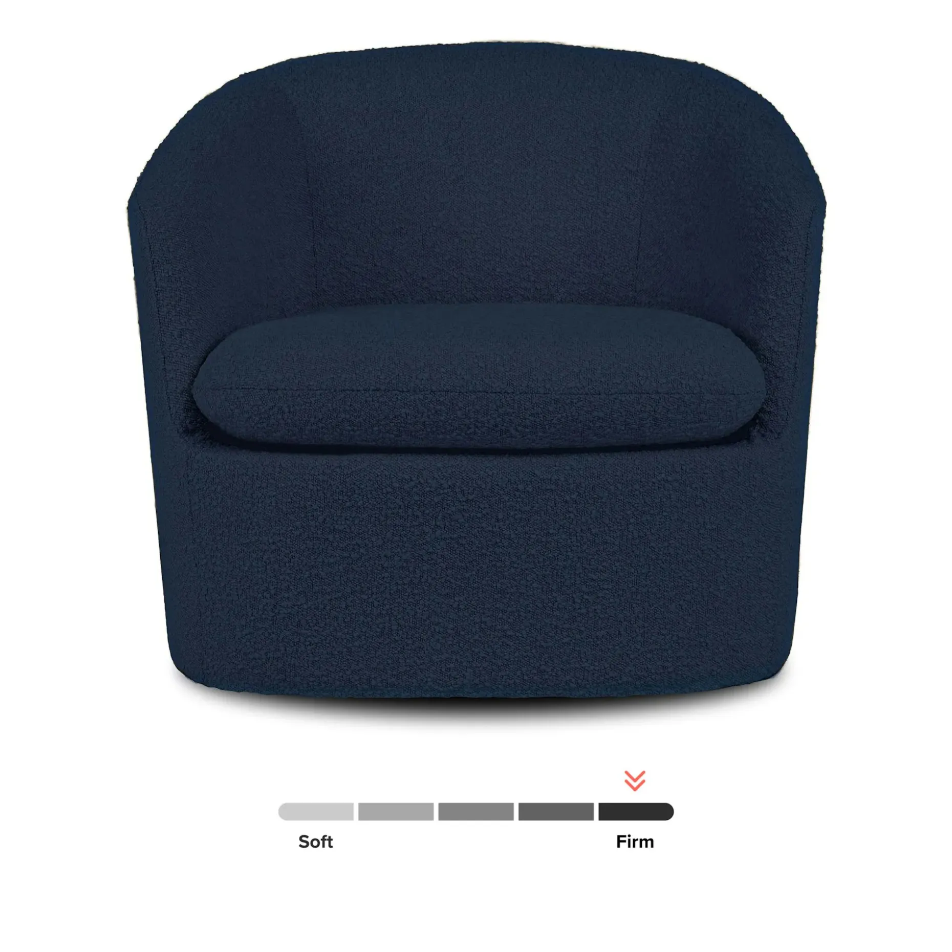 Turoy 32.5" Swivel Lounge Chair - Catalina Blue Bouclé