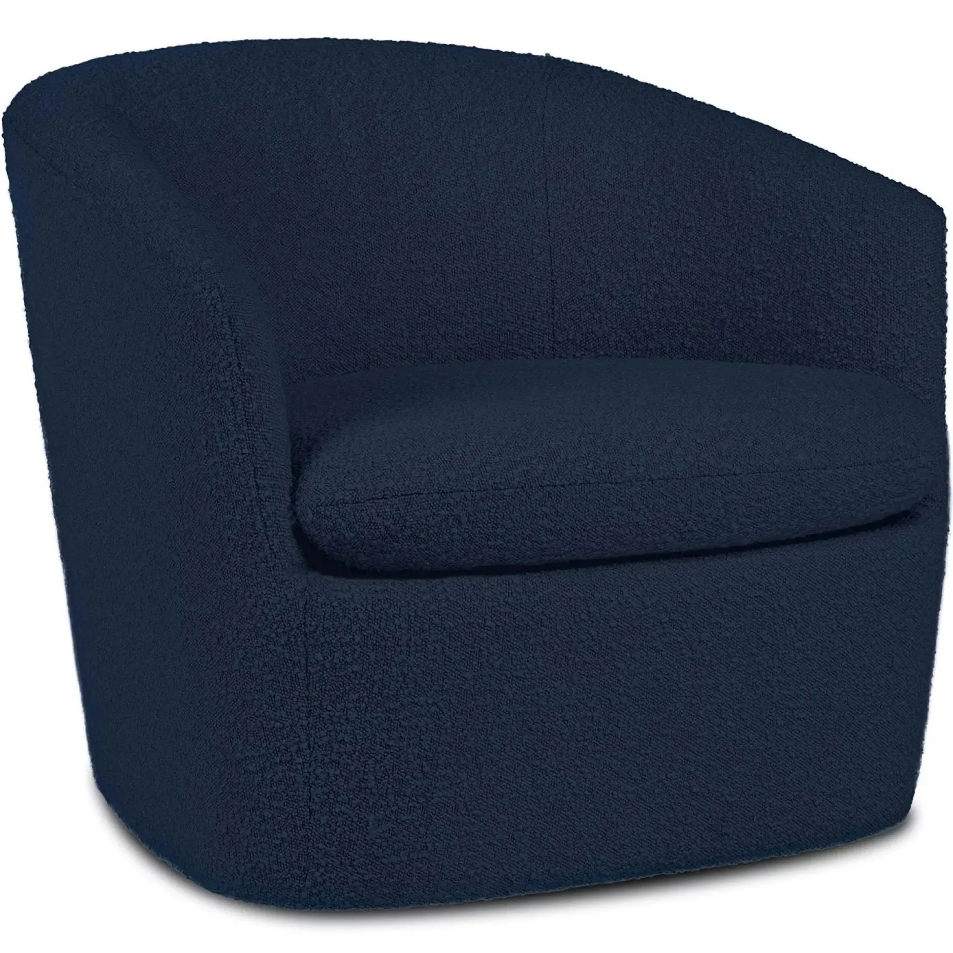 Turoy 32.5" Swivel Lounge Chair - Catalina Blue Bouclé