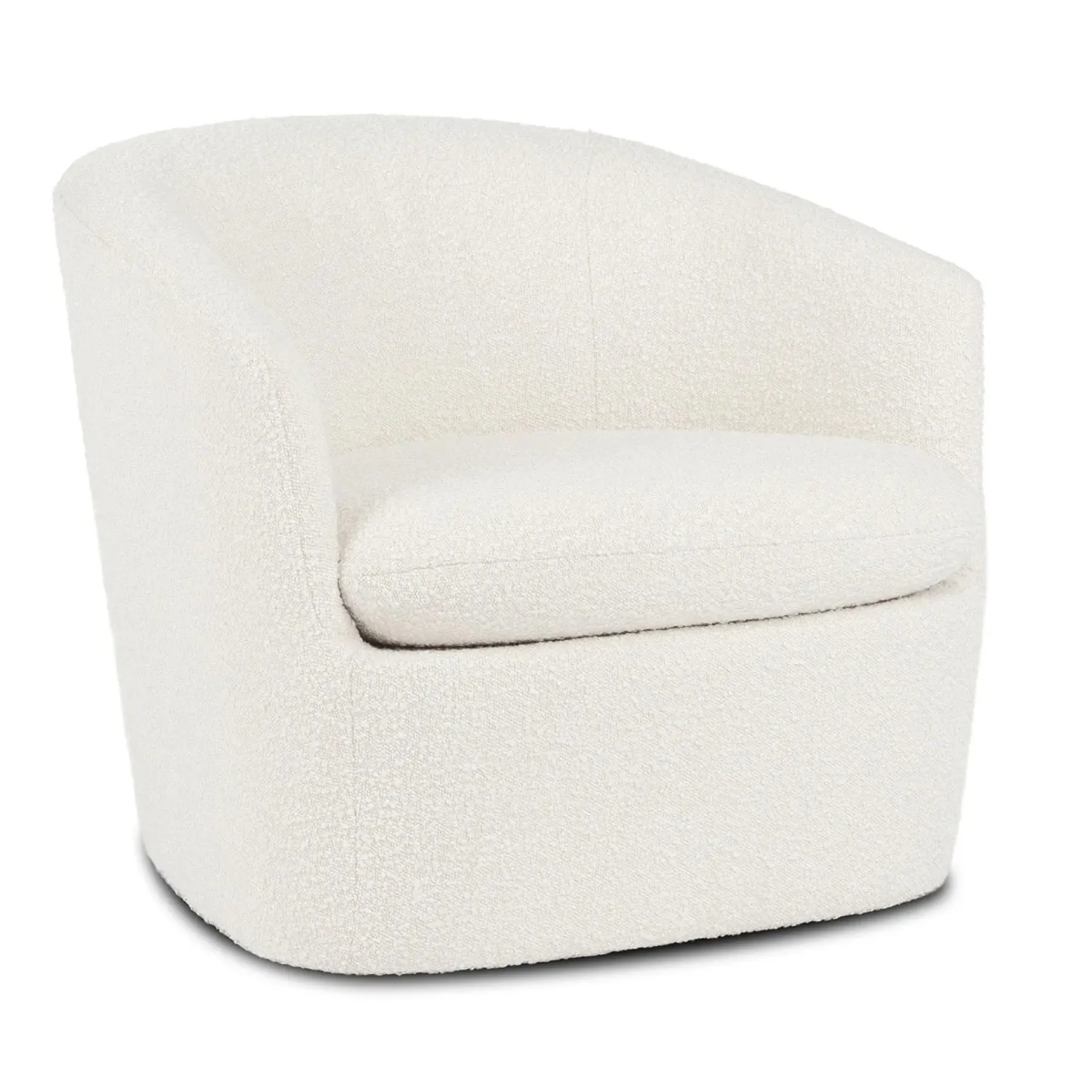 Turoy 32.5" Swivel Lounge Chair - Ivory Bouclé