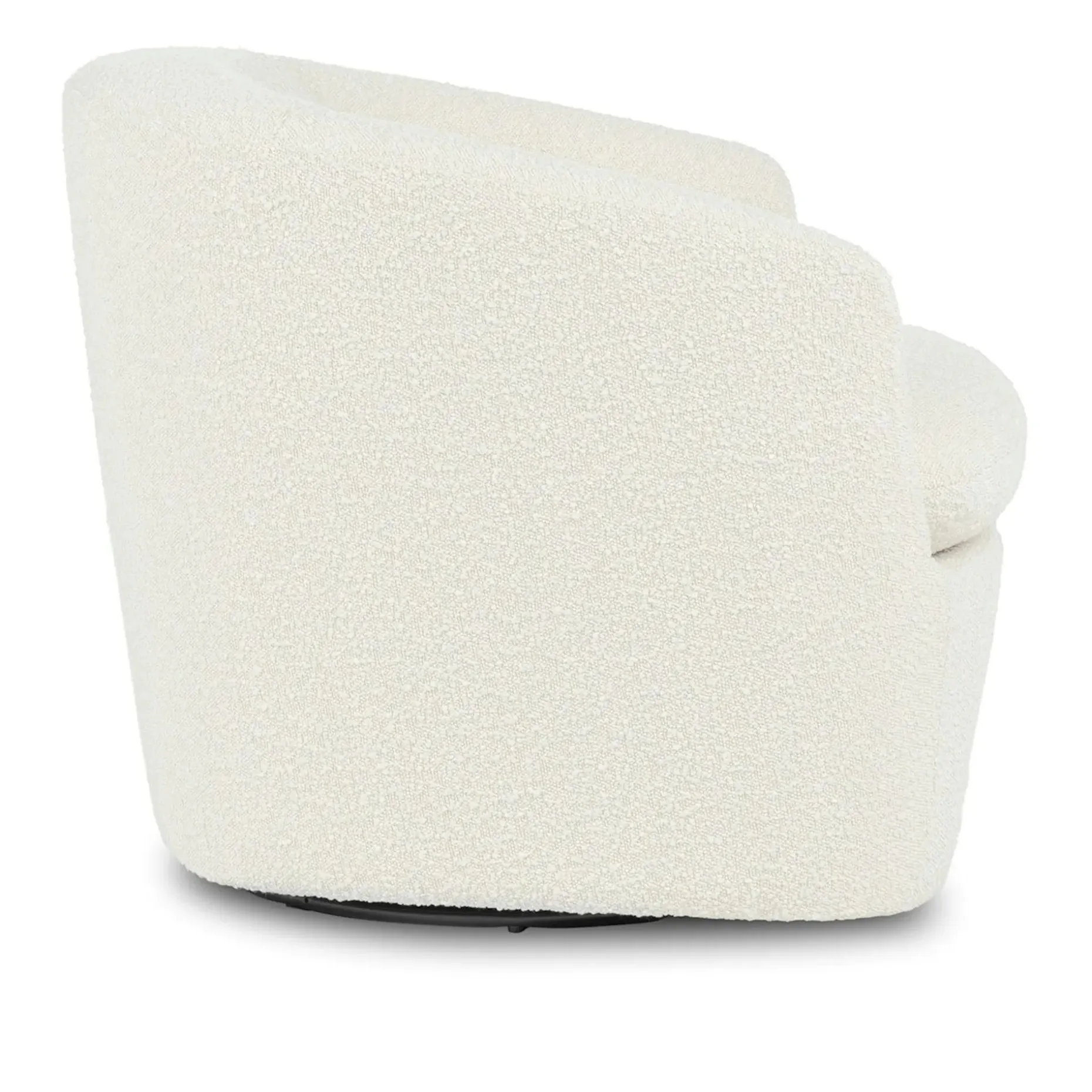 Turoy 32.5" Swivel Lounge Chair - Ivory Bouclé