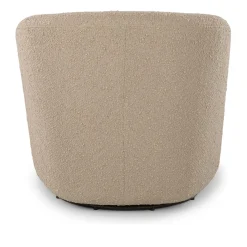Turoy 32.5" Swivel Lounge Chair - Lunaria Sandstone Bouclé