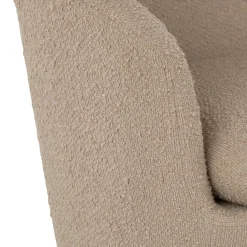 Turoy 32.5" Swivel Lounge Chair - Lunaria Sandstone Bouclé