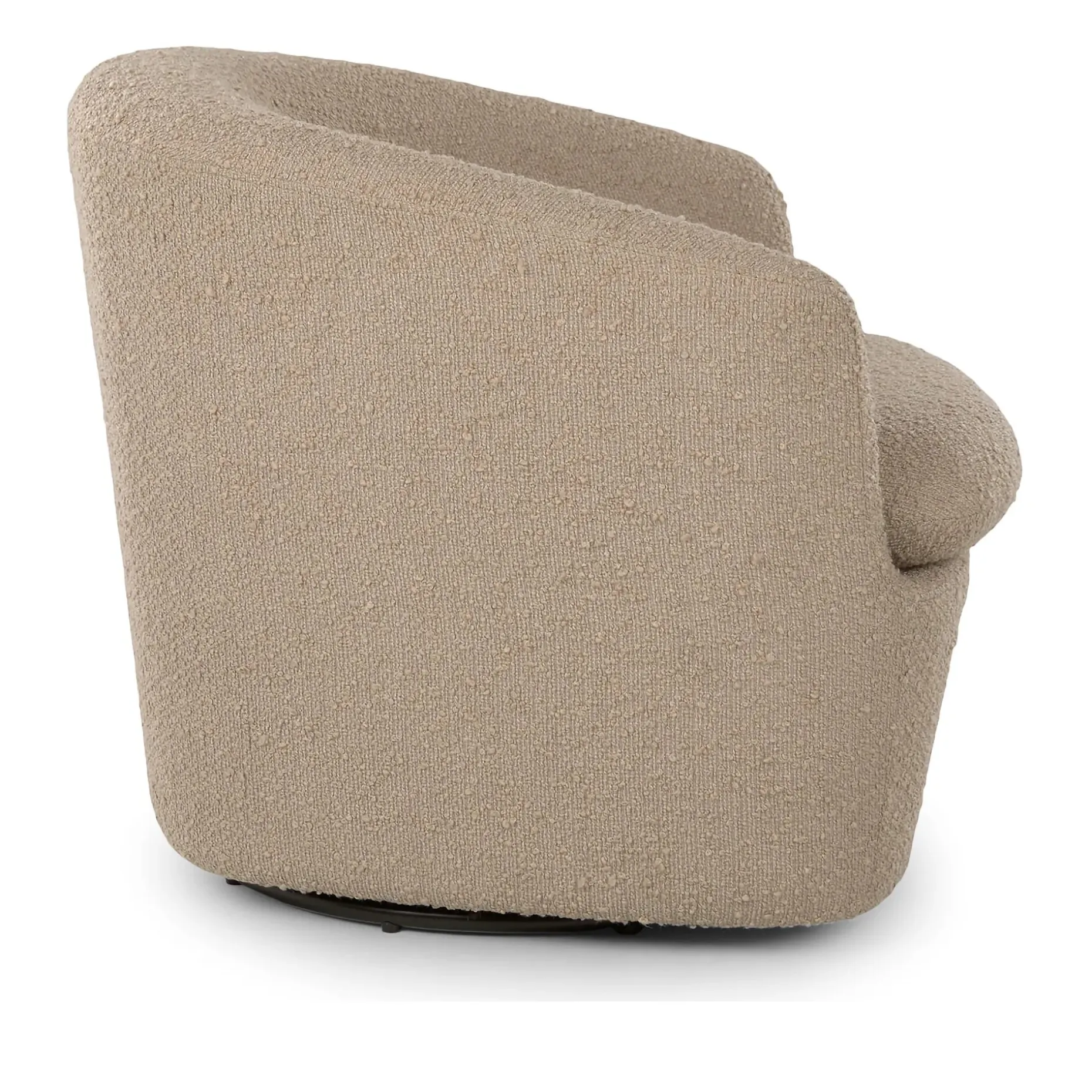 Turoy 32.5" Swivel Lounge Chair - Lunaria Sandstone Bouclé