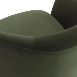 Turoy 32.5" Velvet Swivel Lounge Chair - Hale Fir Green