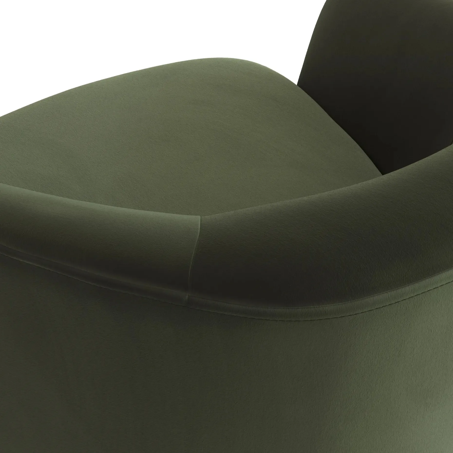 Turoy 32.5" Velvet Swivel Lounge Chair - Hale Fir Green