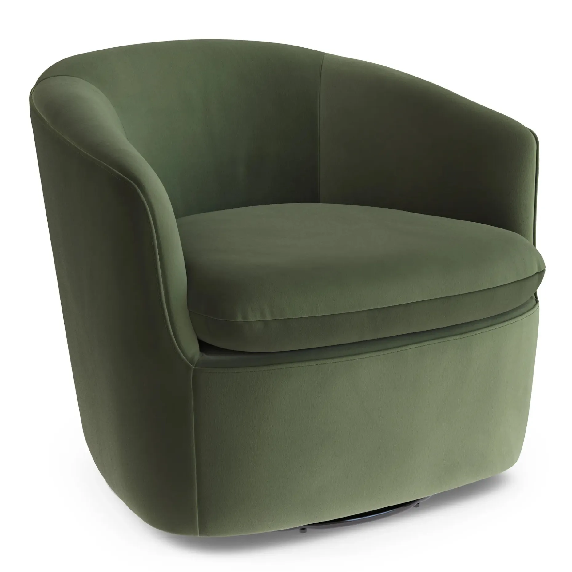Turoy 32.5" Velvet Swivel Lounge Chair - Hale Fir Green