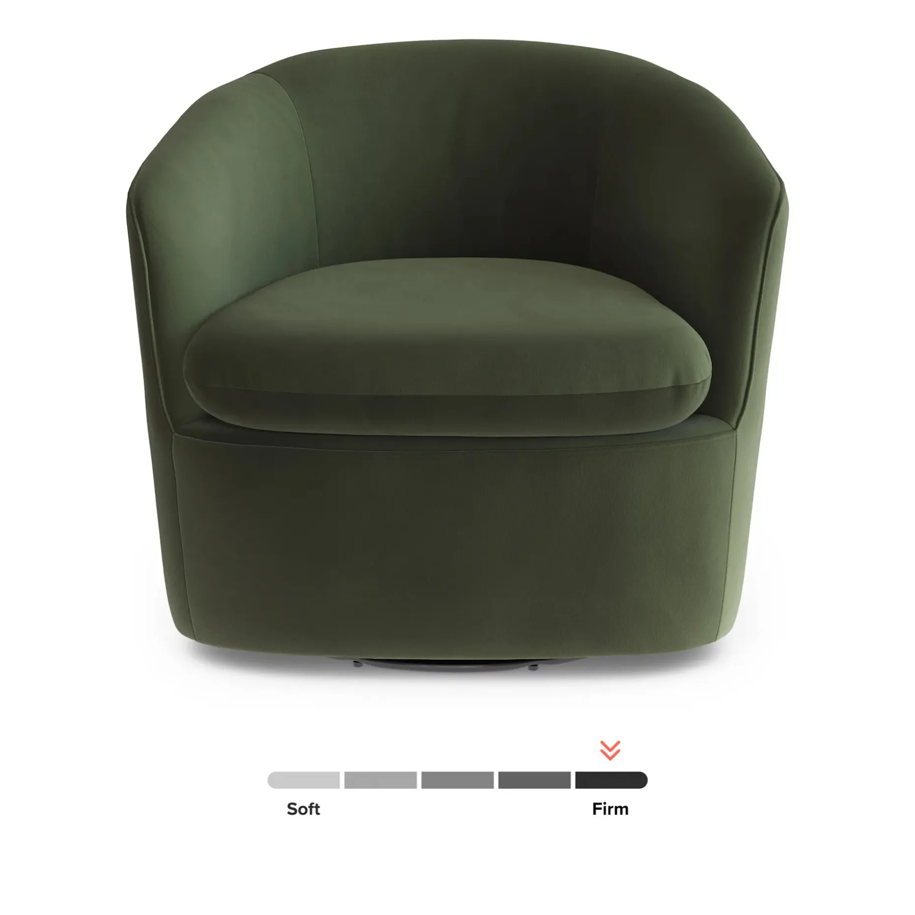 Turoy 32.5" Velvet Swivel Lounge Chair - Hale Fir Green
