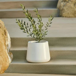 Tuva Indoor/Outdoor Narrow Planter - White