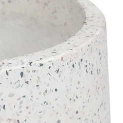 Tuva Indoor/Outdoor Wide Planter - White Terrazzo