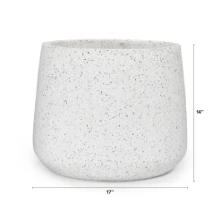 Tuva Indoor/Outdoor Wide Planter - White Terrazzo