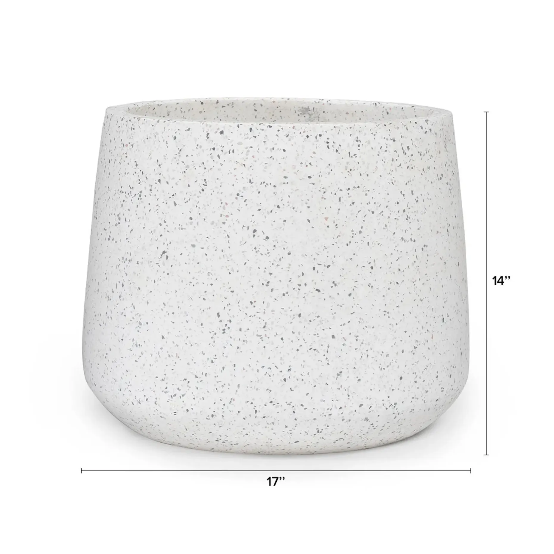 Tuva Indoor/Outdoor Wide Planter - White Terrazzo