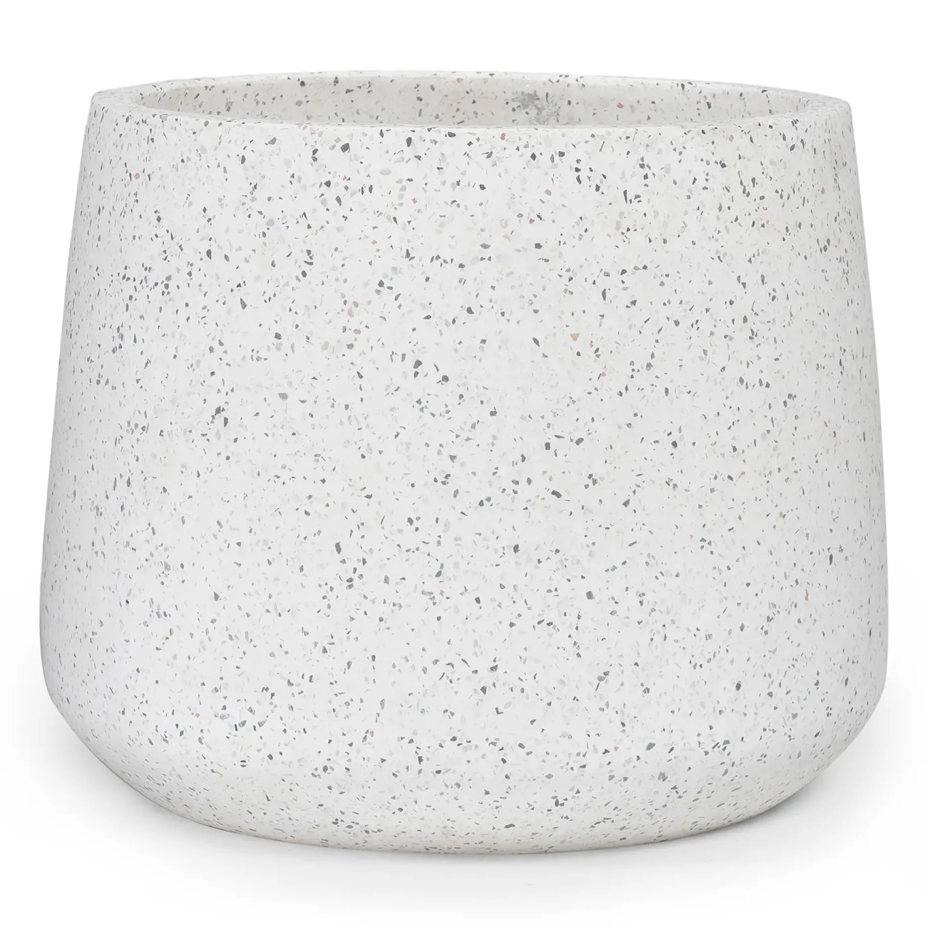 Tuva Indoor/Outdoor Wide Planter - White Terrazzo