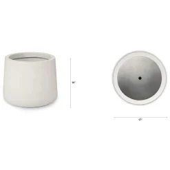 Tuva Indoor/Outdoor Wide Planter - White