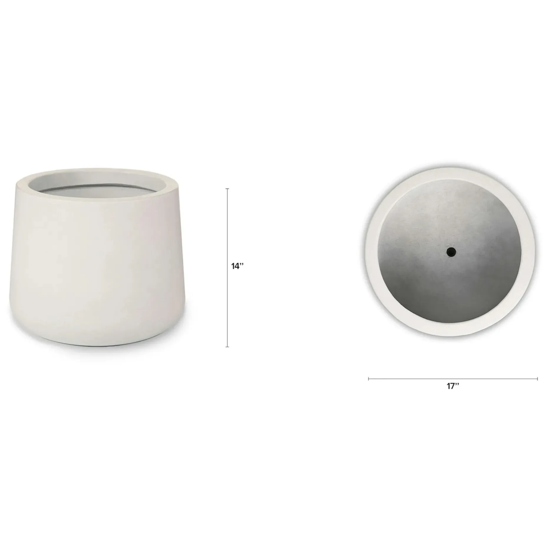 Tuva Indoor/Outdoor Wide Planter - White