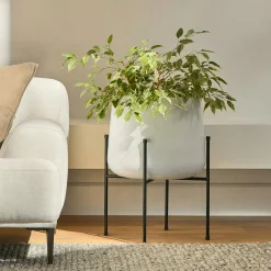 Tuva Indoor/Outdoor Wide Planter - White