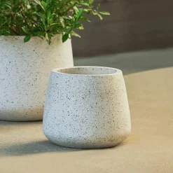 Tuva Narrow Indoor/Outdoor Planter - White Terrazzo