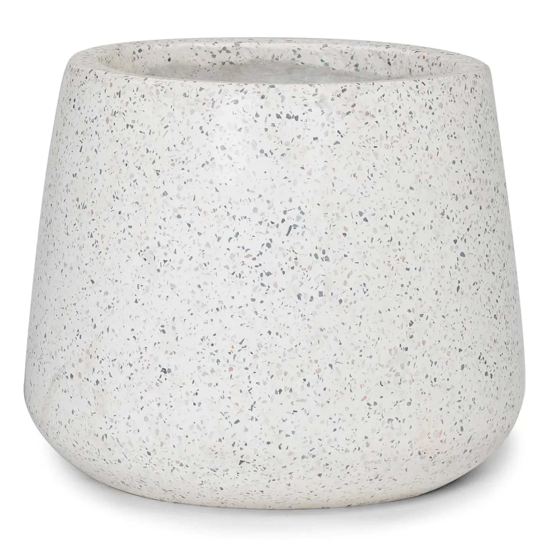 Tuva Narrow Indoor/Outdoor Planter - White Terrazzo