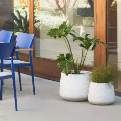 Tuva Narrow Indoor/Outdoor Planter - White Terrazzo