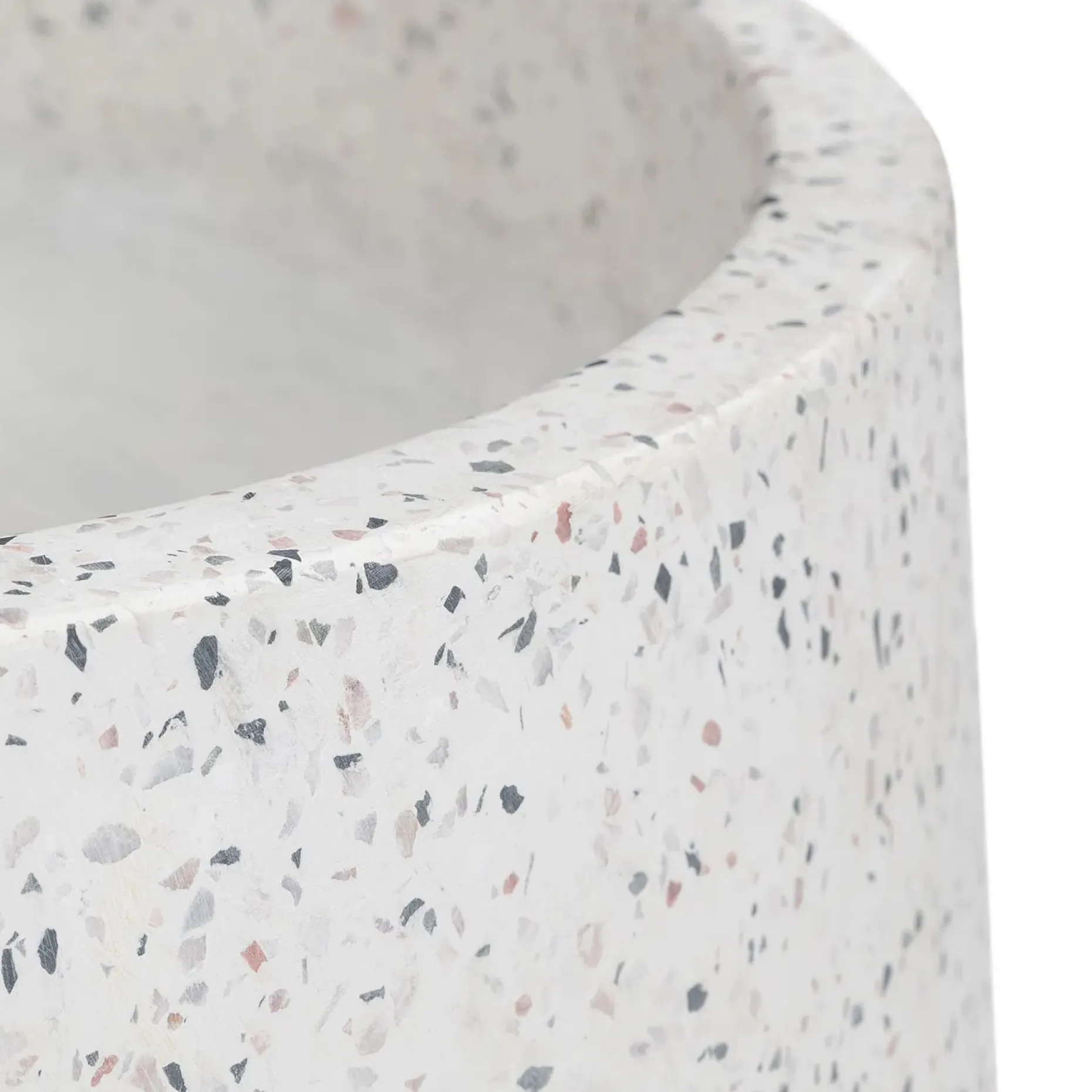Tuva Narrow Indoor/Outdoor Planter - White Terrazzo